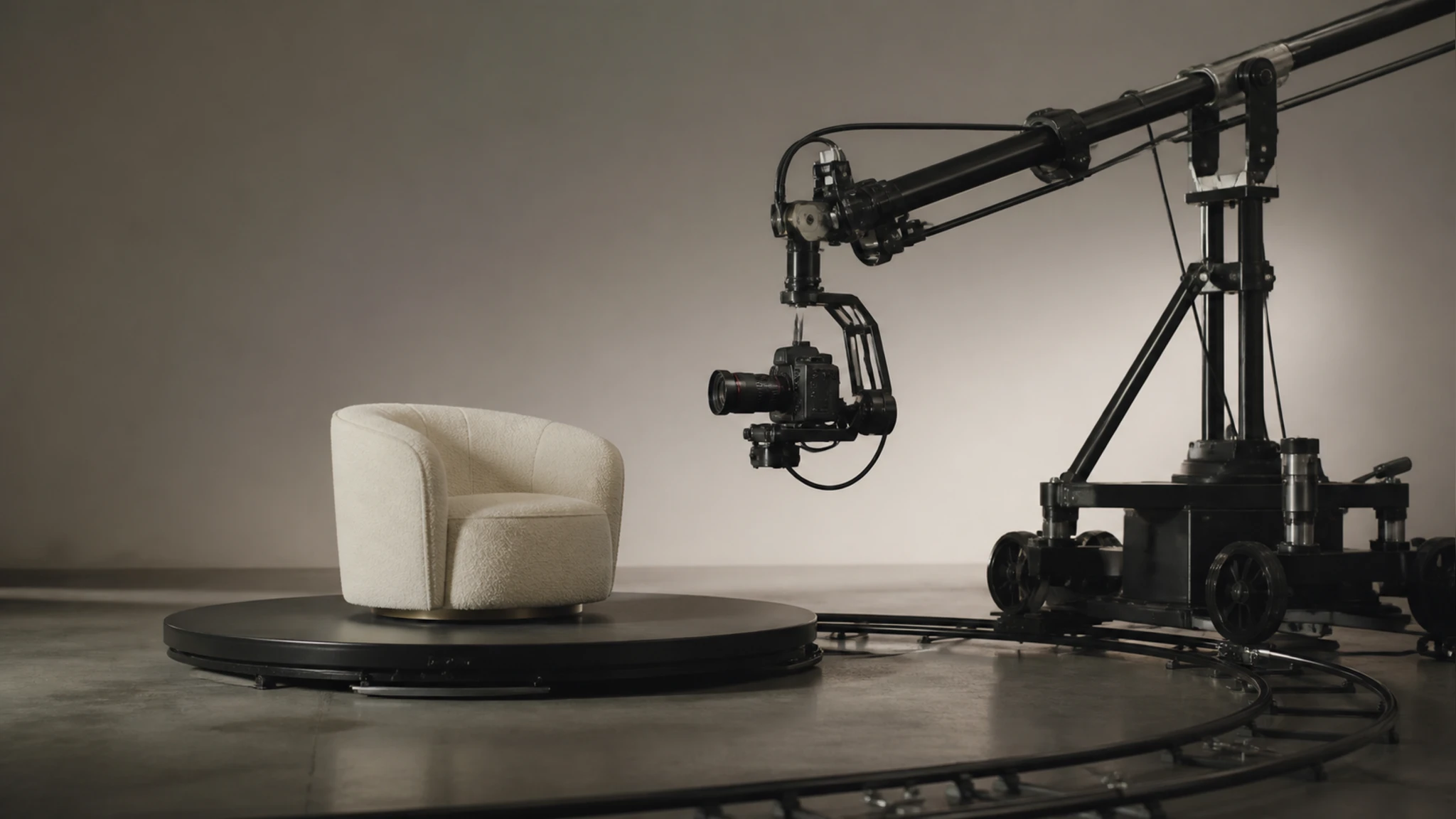 Three sliders for turn, tilt, and distance controlling the camera angle of a product photo