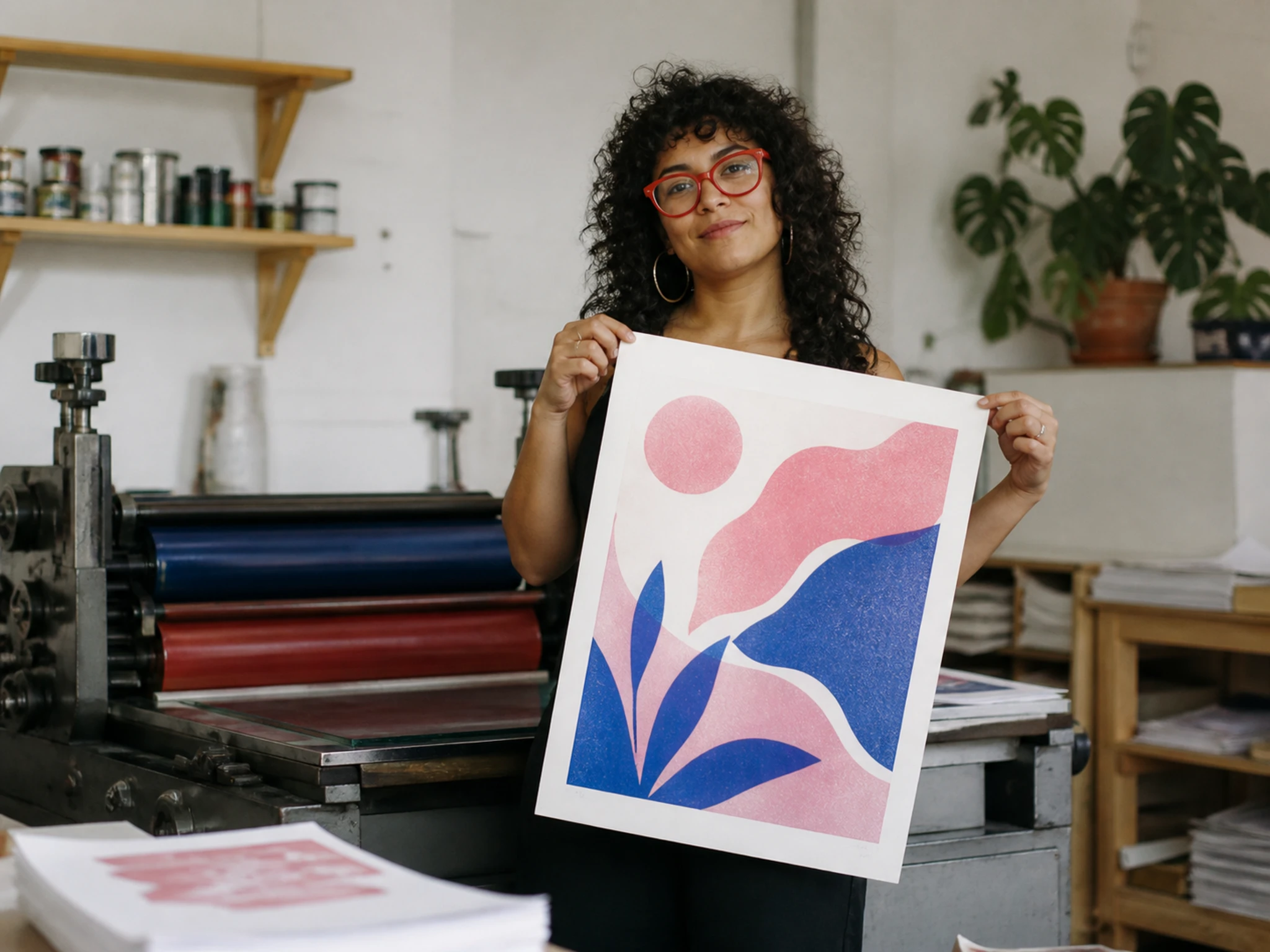 Design asset raised to print resolution for a poster with crisp lines and no blur